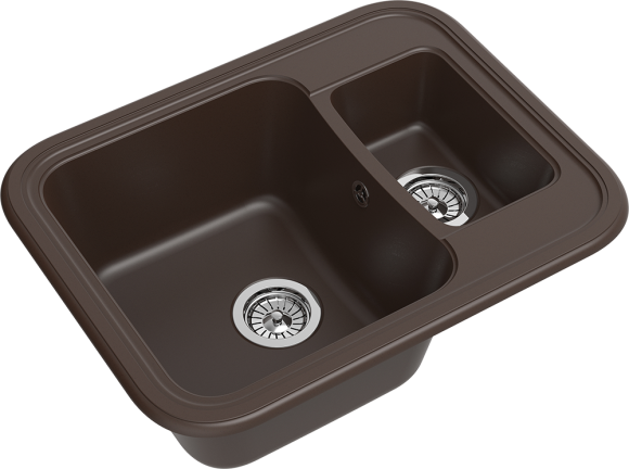 EWIGSTEIN Мойка ANTIK 60К  1,5 -чаши  660*510мм шоколад арт.EW-