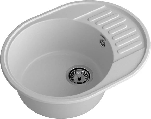 GRANFEST Мойка QUARZ 58  1-чаша+крыло 620*480мм серый арт.GF-Z-
