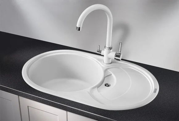 7801, АРКТИК (БЕЛЫЙ) кухонная мойка, кварц 7801, АРКТИК (БЕЛЫЙ) кухонная мойка, кварц