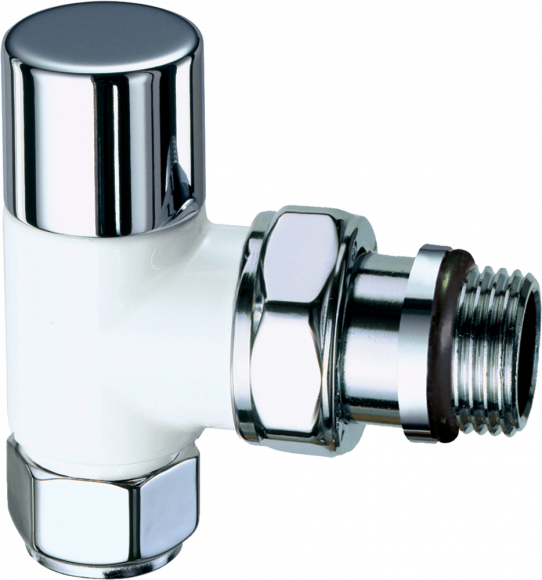 Запорный вентиль FAR LadyFAR FL 0137 12P 1/2&quot; ВР, угловой, уплотнение epdm, серебро, белая эмаль
