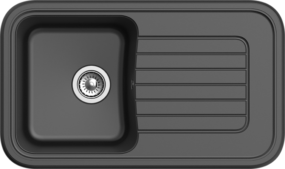 EWIGSTEIN Мойка ANTIK 60F  1-чаша+крыло 860*510мм антрацит арт.EW-
