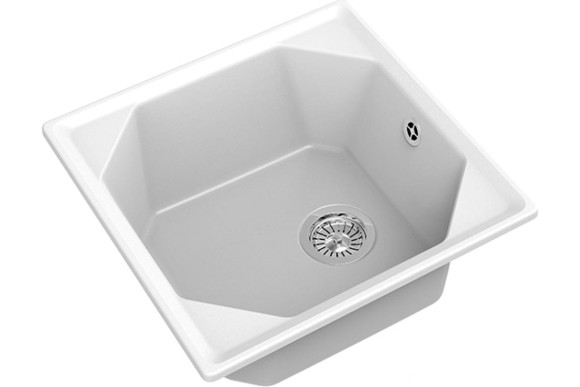 GRANFEST Мойка UNIQUE 500  1-чаша 500*500мм белый арт.GF-