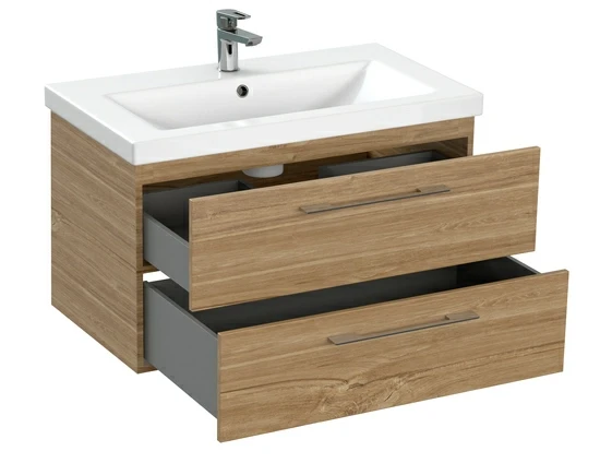 Тумба под раковину подвесная LARA 80 для COMO 80 орех Тумба под раковину подвесная LARA 80 для COMO 80 орех