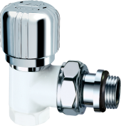 Вентиль FAR LadyFAR FL 0119 12P 1/2" ВР, термостатический, угловой, уплотнение epdm, серебро, белая эмаль Вентиль FAR LadyFAR FL 0119 12P 1/2" ВР, термостатический, угловой, уплотнение epdm, серебро, белая эмаль