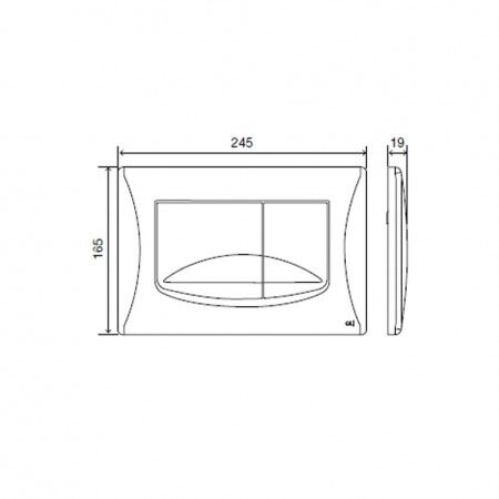 Панель механическая двойная OLI RIVER DUAL, пластик, белый, Oliveira