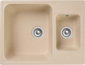 GRANFEST Мойка QUARZ 09  1,5-чаши 620*480мм бежевый арт.GF-Z-
