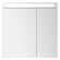 Шкаф зеркальный MAX, 80 см, 2 дверцы, 4 стеклянные полки, белый глянец