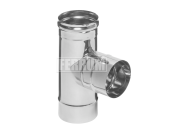 Ферум Тройник-Д 90* (нерж. сталь 0,5мм) Ф300