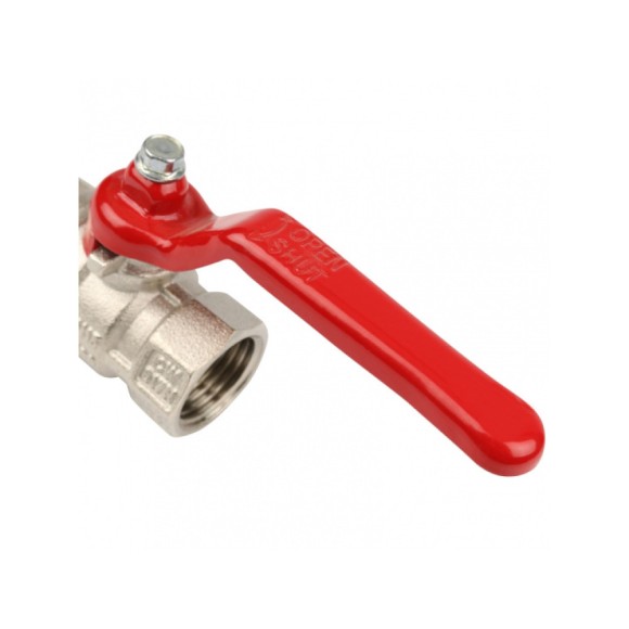 Кран шаровый 1 1/4" ВР х 1 1/4" ВР "ручка" красная JIF