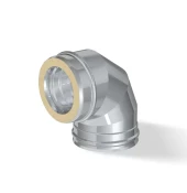 Сэндвич-колено 90 (н/ж.ст.0,5мм+н/ж.ст.) Ф200х280