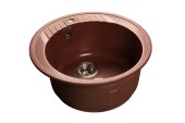 GRANFEST Мойка RONDO 520  1-чаша D-520мм красный марс арт.GF-