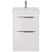 Тумба PRIME, 60 см, подвесная/напольная, 2 ящика, белый глянец Тумба PRIME, 60 см, подвесная/напольная, 2 ящика, белый глянец