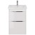 Тумба PRIME, 60 см, подвесная/напольная, 2 ящика, белый глянец