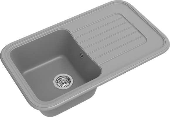 EWIGSTEIN Мойка ANTIK 60F 1-чаша+крыло 860*510мм серый металлик арт.EW- EWIGSTEIN Мойка ANTIK 60F 1-чаша+крыло 860*510мм серый металлик арт.EW-