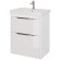 Тумба PRIME, 70 см, подвесная/напольная, 2 ящика, белый глянец