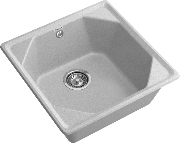 GRANFEST Мойка UNIQUE 500  1-чаша 500*500мм серый арт.GF-