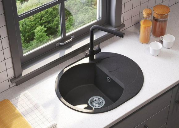 Кухонная мойка Polygran ATOL-620 №14 Серый