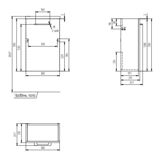 Тумба под раковину подвесная LARA 40 для COMO 40 белый Тумба под раковину подвесная LARA 40 для COMO 40 белый