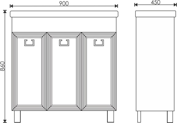 90 Тумба "Ravenna 90" (ум. Адриана 90/ Натали 90)