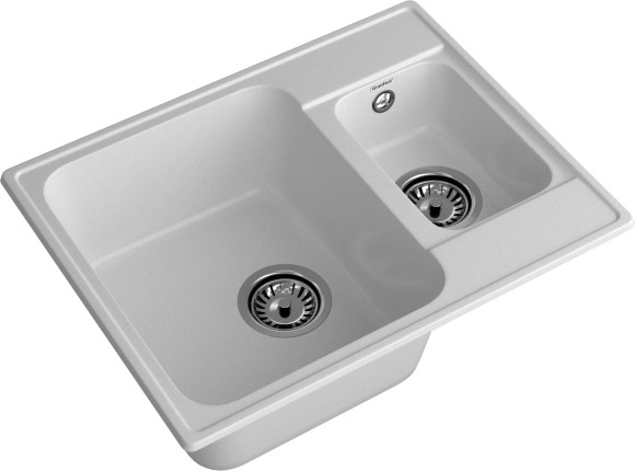 GRANFEST Мойка QUARZ 09  1,5-чаши 620*480мм серый арт.GF-Z-