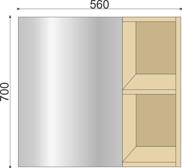 60 Зеркало-шкаф "Olsen 60"