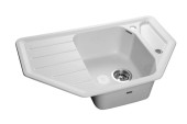 GRANFEST Мойка CORNER 800E  угловая 800*500мм иней арт.GF-C