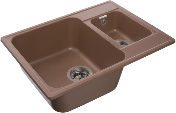 GRANFEST Мойка QUARZ 09  1,5-чаши 620*480мм терракот арт.GF-Z-