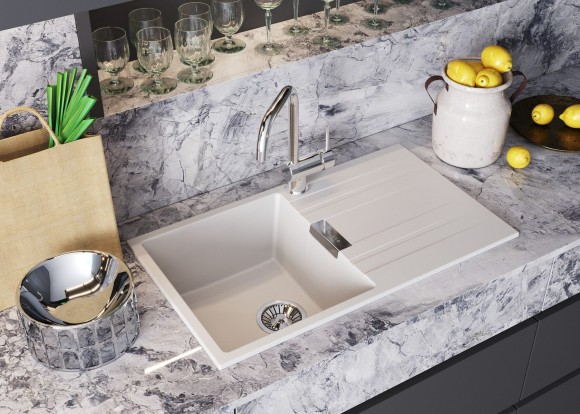 Кухонная мойка TOLERO Loft TL-750 (№923 (Белый))