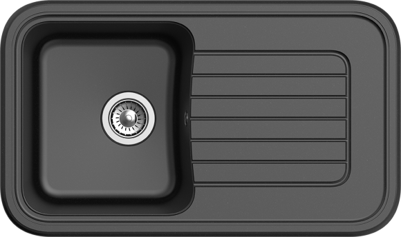 EWIGSTEIN Мойка ANTIK 60F  1-чаша+крыло 860*510мм черный арт.EW-