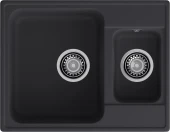 GRANFEST Мойка QUARZ 09  1,5-чаши 620*480мм черный арт.GF-Z-