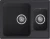 GRANFEST Мойка QUARZ 09  1,5-чаши 620*480мм черный арт.GF-Z-