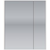 Шкаф зеркальный PRIME, 60 см, 2 дверцы, 2 стеклянные полки, белый
