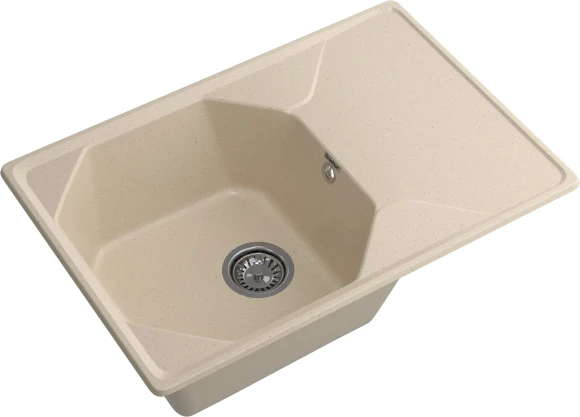 GRANFEST Мойка UNIQUE 740L 1-чаша+крыло 740*500мм бежевый арт.GF- GRANFEST Мойка UNIQUE 740L 1-чаша+крыло 740*500мм бежевый арт.GF-