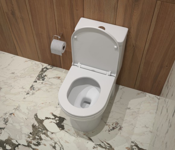 Унитаз-моноблок T1016, сиденье тонкое ДП, арматура (с гофрой и подводкой)