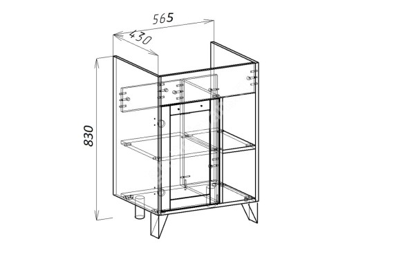 60 Тумба "Olsen 60 №2" (ум. COMO 60 ) 60 Тумба "Olsen 60 №2" (ум. COMO 60 )