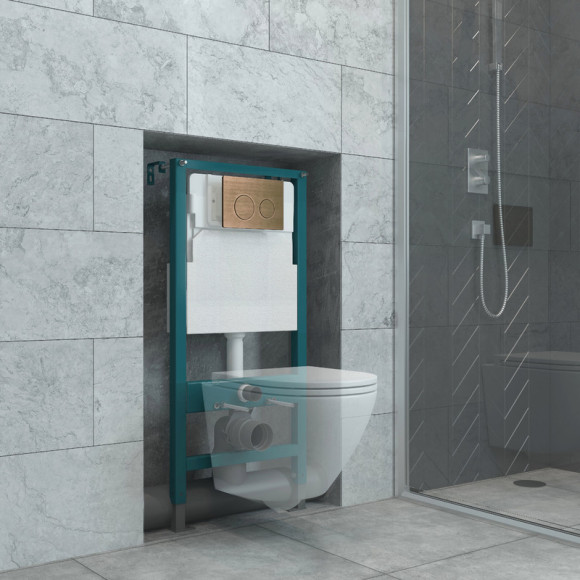 Кнопка смыва EvaGold 03, пластик круг бронза для инсталляции EvaGold 400 и EvaGold 500 