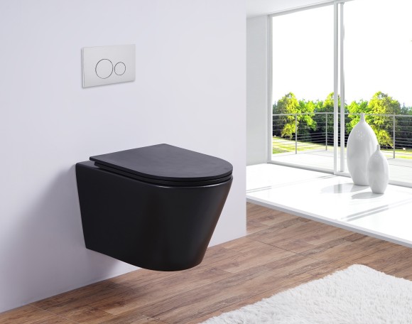 TIMO Комплект 3 в 1 унитаз черный INARI + инсталляция + кнопка смыва REKO черная матовая с шумоизоляцией и креплениями
