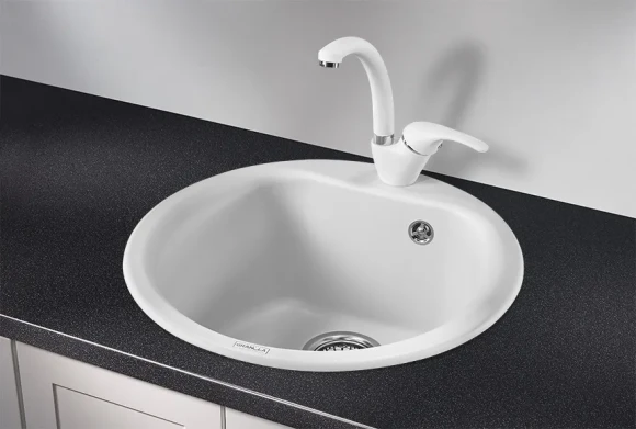 5101, АРКТИК (БЕЛЫЙ), кухонная мойка, кварц 5101, АРКТИК (БЕЛЫЙ), кухонная мойка, кварц