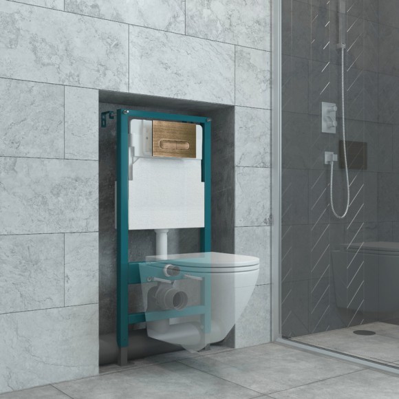 Кнопка смыва EvaGold 04, пластик овал бронза для инсталляции EvaGold 400 и EvaGold 500 