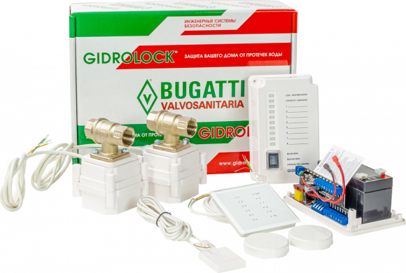 Система защиты от протечек Gidrolock Premium Radio Bugatti 1/2&quot;