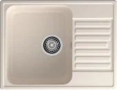 GRANFEST Мойка QUARZ 13  1-чаша+крыло 620*480мм белый арт.GF-Z-