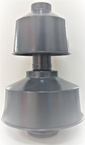 Оголовок с ветрозащитой d 60/100 Черный