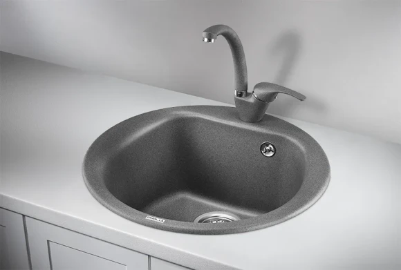 5101, ГРАФИТ (ЧЁРНО-СЕРЫЙ), кухонная мойка, кварц