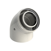 Колено коаксиальное алюм. 60/100 угол 45 Krats