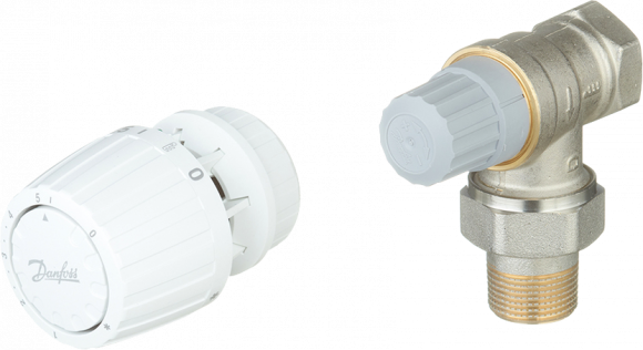 Запорный вентиль Danfoss 013G2233 3/4&quot; с термостатом, угловой, для однотрубной системы