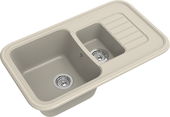 EWIGSTEIN Мойка ANTIK 60KF  1,5-чаши+крыло 860*510мм бежевый арт.EW-