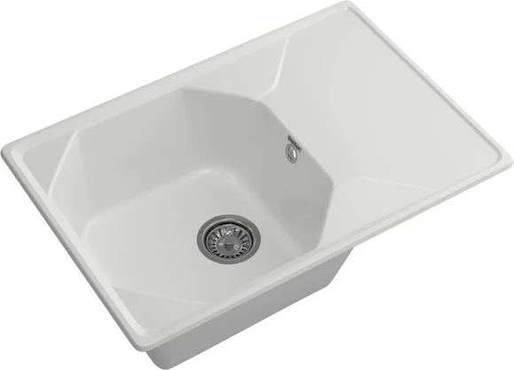 GRANFEST Мойка UNIQUE 740L  1-чаша+крыло 740*500мм иней арт.GF-