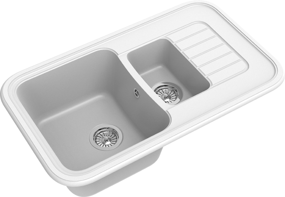 EWIGSTEIN Мойка ANTIK 60KF  1,5-чаши+крыло 860*510мм иней арт.EW-
