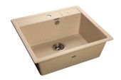 GRANFEST Мойка QUADRO 560 1-чаша 558*498мм бежевый арт.GF-