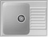 GRANFEST Мойка QUARZ 13  1-чаша+крыло 620*480мм серый арт.GF-Z-